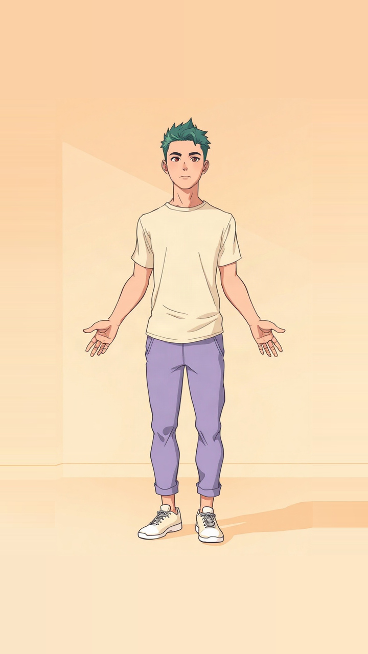 Character image used to test Anime Bounce; play the video to inspect the generated movement